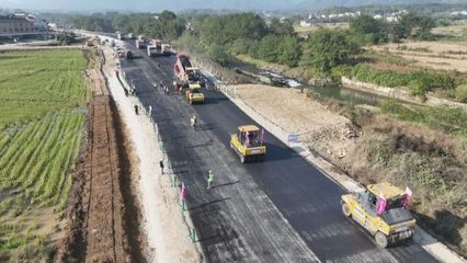 S358青陽(yáng)至紅石公路改建工程全線(xiàn)推進(jìn)，路面施工與附屬工程分包同步啟動(dòng)